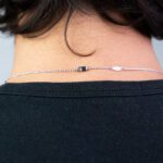 Collana Zancan in Oro Bianco e Rosa con Diamante Nero - EC967BR