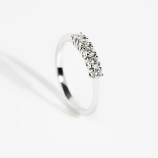 Anello Veretta Visconti Preziosi in Oro Bianco con Diamanti - 0049A6