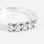 Anello Veretta Visconti Preziosi in Oro Bianco con Diamanti - 0049A6