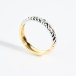 Anello in Oro Bianco e Oro Giallo con Diamante - FE507AV24L