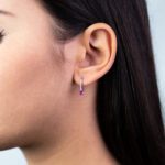Orecchini Pendenti in Oro Bianco con Diamanti e Rubini - 2015268-3
