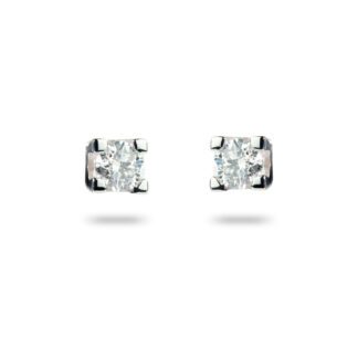 Orecchini Punto Luce in Oro Bianco con Diamanti - 1845245