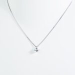 Collana con Punto Luce in Oro Bianco con Diamante - 2145285