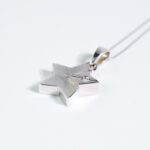 Pendente a Stella da Donna in Oro Bianco con Diamante - 01F02