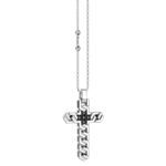 Collana Zancan in Argento con Croce e Spinelli - Insignia 925 - EXC545