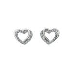 Orecchini a Lobo da Donna in Oro 18kt e Zirconi con Cuore - 1616