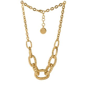 Collana da Donna Unoaerre in Bronzo Dorato Diamantato - 1909