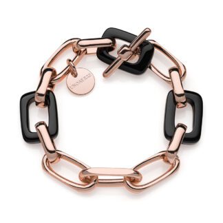 Bracciale da Donna Unoaerre in Bronzo Rosè e Onice Nera - Bronze - 2134