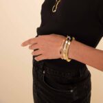 Bracciale Rigido Unoaerre in Bronzo a Tubo Triangolare - Bronze - 2145