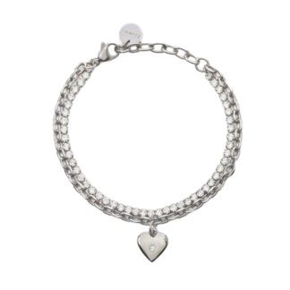 Bracciale da Donna 2Jewels in Acciaio con Zirconi e Cuore - 232316
