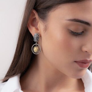 Orecchini Gerardo Sacco in Argento e Oro | Giugno - Mesi Reverse - 27824