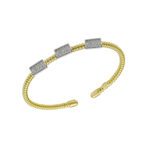 Bracciale Bangle da Donna in Oro Giallo con Diamanti - 4456/B
