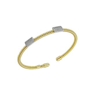 Bracciale Bangle da Donna in Oro Giallo con Diamanti - 4458/B