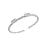 Bracciale Bangle da Donna in Oro Bianco con Diamanti - 4458/B-OB