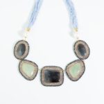 Collana da Donna in Argento con Perle, Zaffiri e Zirconi - 952CO
