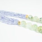 Collana da Donna in Argento con Prehnite e Zirconi - 105CO