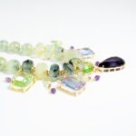 Collana da Donna in Argento con Prehnite e Zirconi - 105CO