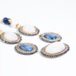 Collana da Donna in Argento con Perle, Cianite e Pietra di Luna - 359CO