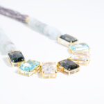 Collana da Donna in Argento con Acquamarina e Quarzo Idrotermale - 99CO