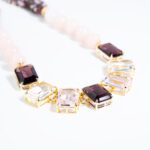 Collana da Donna in Argento con Morganite e Quarzo Idrotermale - 110CO
