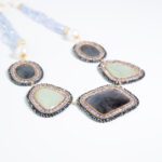 Collana da Donna in Argento con Perle, Zaffiri e Zirconi - 952CO