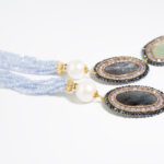 Collana da Donna in Argento con Perle, Zaffiri e Zirconi - 952CO