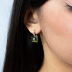 Orecchini da Donna in Oro Giallo 18kt con Peridoto e Zirconi - OR72PER
