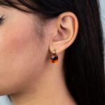Orecchini da Donna in Oro Giallo 18kt con Quarzo Citrino - OR82CITR