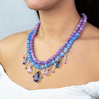 Collana da Donna in Argento con Giada e Zirconi - 950CO