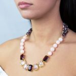 Collana da Donna in Argento con Morganite e Quarzo Idrotermale - 110CO