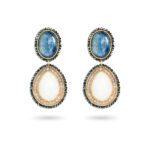 Orecchini da Donna in Argento con Cianite e Pietra di Luna - 359OR
