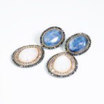 Orecchini da Donna in Argento con Cianite e Pietra di Luna - 359OR