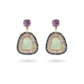 Orecchini da Donna in Argento con Zaffiri e Zirconi - 952OR/1