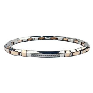 Bracciale da Uomo Zancan in Acciaio con Zirconi - Hiteck - EHB283