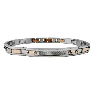Bracciale da Uomo Zancan in Acciaio con Zirconi - Hiteck - EHB286