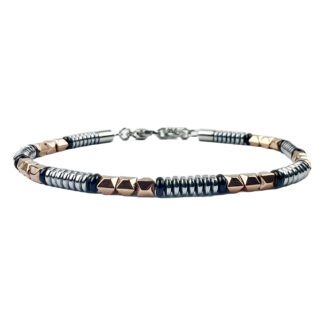Bracciale da Uomo Zancan in Acciaio con Maglie Geometriche - Hiteck - UHB087