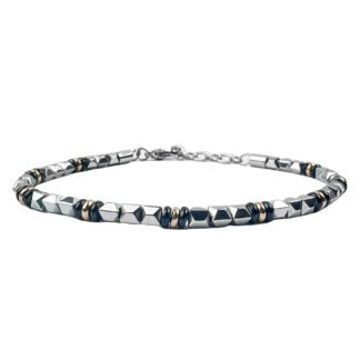 Bracciale da Uomo Zancan in Acciaio con Maglie Geometriche - Hiteck - UHB090