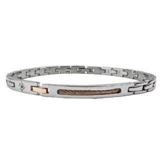 Bracciale da Uomo Zancan in Acciaio con Targa - Hiteck - EHB232
