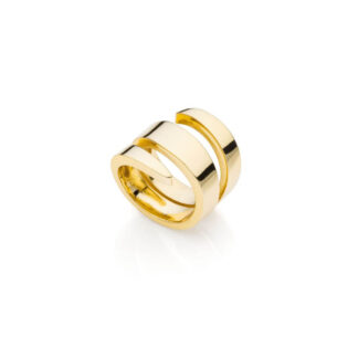 Anello a Spirale Piatta Unoaerre in Bronzo Dorato - 2400