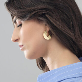 Orecchini Boccole da Donna Unoaerre in Bronzo Dorato - 2577