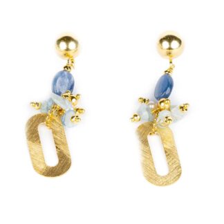 Orecchini Koliè 925 in Argento, Perle e Pietre Dure - Electre - ORELECTRE09