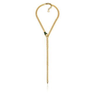 Collana Unoaerre in Bronzo Dorato con Grumette e Serpente - Bronze - 2121