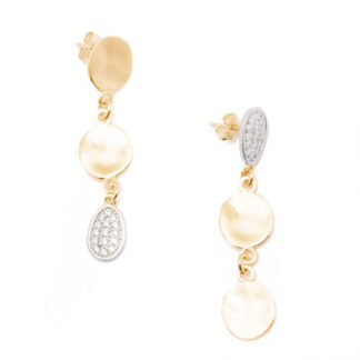 Orecchini Ippocampo da Donna in Argento Dorato e Zirconi - Element - IPEL107
