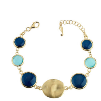 Bracciale Ippocampo da Donna in Argento Dorato e Quarzo - Charme - IPEL37