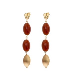 Orecchini Ippocampo da Donna in Argento Dorato e Quarzo - Charme - IPCR31