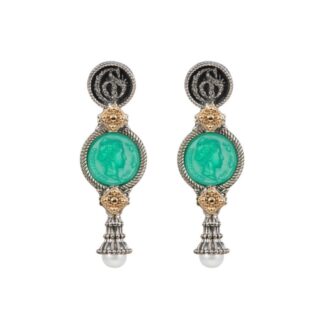 Orecchini Gerardo Sacco in Argento e Oro - Paste Vitree - 35128lag